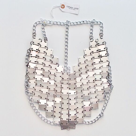 Vintage Loves Pieced Metal Chain Link Top - Picture 1 of 5